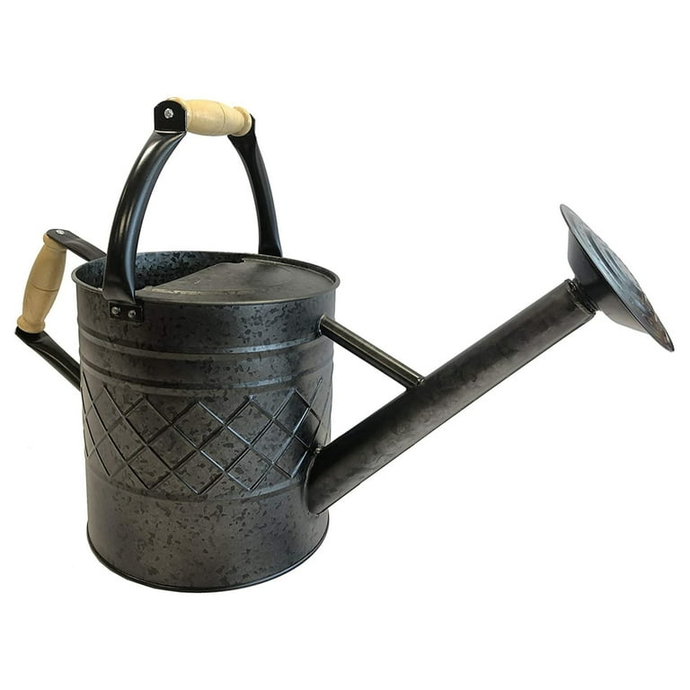 Gardener Select Black Diamond Metal Watering Can, 9.5L - Rust