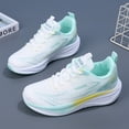 thumbnail image 4 of Dweltoz Women's Breathable Mesh Running Shoes Lace Up Athletic Walking Sneakers Thick Sole Low Top Casual Gym Shoes,Green 8, 4 of 5