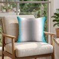 thumbnail image 4 of 16x16 Pillow Covers Set of 2, Turquoise Grey Square Throw Pillow Covers for Couch/Sofa/Living Room, Gray Farmhouse Modern Rustic Decorative Soft Pillowcases for Couch Throw Pillows with Hidden Zipper, 4 of 9