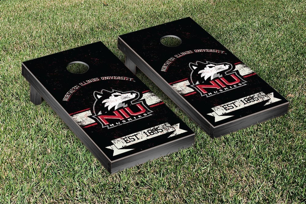 Cornhole Bean Bags Set of 8 ACA Regulation Bags  NORTHERN ILLINOIS NIU HUSKIES ! 