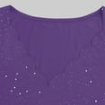 thumbnail image 5 of YanHoo Womens Mesh Sheer Long Sleeve Shirts V-Neck Sequin Bling Tunic Tops Dressy Business Casual Blouses Sparkly Glitter Trendy Tee Shirt Purple,XXXXL, 5 of 8