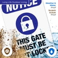 thumbnail image 4 of Gate Must Be Kept Locked with Symbol Sign, ANSI Notice Sign, 24x36 Corrugated Plastic, 4 of 7