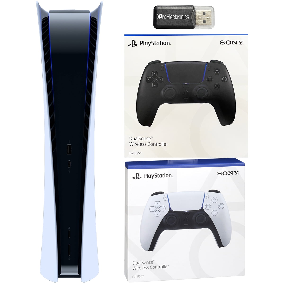 Sony Playstation 5 Digital Version (Sony PS5 Digital) with Extra Galactic  Purple Controller Bundle with Cleaning Cloth