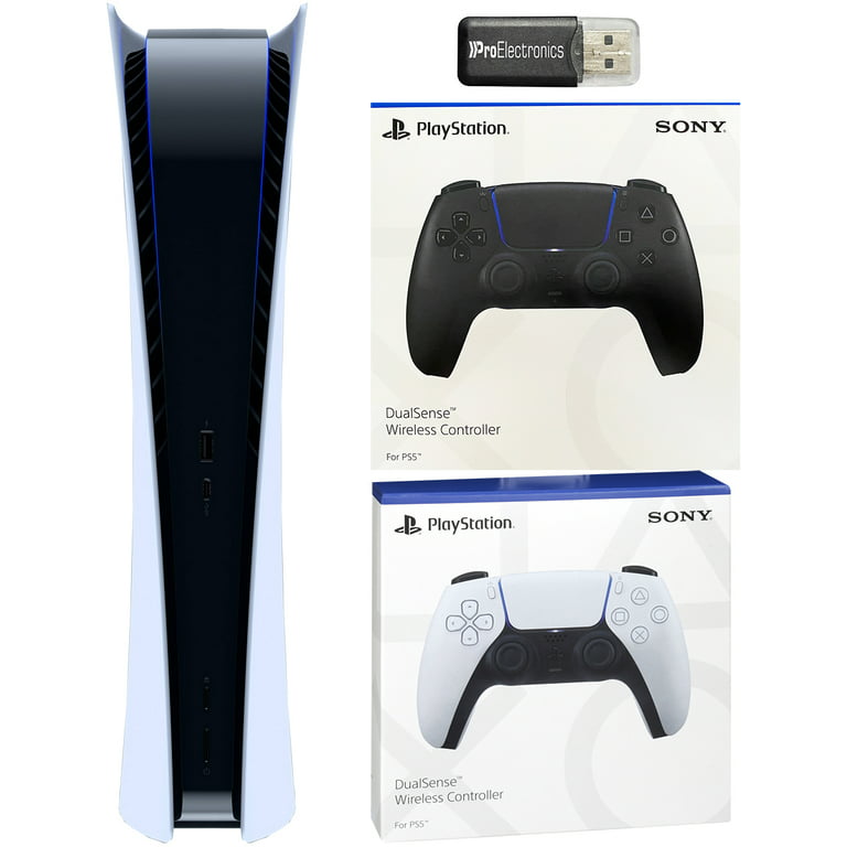 Sony Playstation 5 Digital Version (Sony PS5 Digital) with Extra DualSense  Wireless Controller and Micro SD Card USB Adapter Bundle