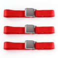 thumbnail image 1 of Airplane 2 Point Red Lap Bench Seat Belt Kit for 1932 Ford Model B - 3 Belts, 1 of 1