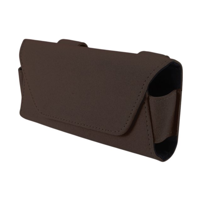 Estuche para Gafas de Sol del Coche Unique Bargains con Soporte Magnético Universal para Parasoles de Coche Ante Marrón Oscuro 16.5x8.2cm 1 Pcs