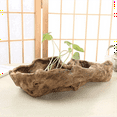Pastoral Retro Landscape Flower Pot Resin Tree Stump Planter