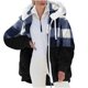 thumbnail image 2 of Sudadera con capucha y manga larga para mujer, informal, con cuello en V y cremallera, para exteriores y chaquetas, 2 of 7