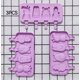 thumbnail image 5 of Molde de silicona rectangular creativo de 4 cavidades: formas de cerdo, conejo, oso y muñeco de nieve, perfecto for hacer paletas heladas y helados de verano, 5 of 5