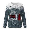 thumbnail image 3 of Gibobby Sudadera Navidad mujer Sudadera con capucha de manga larga con cuello redondo y estampado informal de de nieve navideño para mujer(Marina,M), 3 of 4