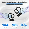 thumbnail image 2 of M80 Écouteurs Traducteurs AI 144 Langues Traduction en Temps Réel 8 Langues Précision 98 % Réponse 0.5s Lecture 8H Boîtier de Charge 60H Contrôle Tactile Son Hi-Fi pour iOS Android, 2 of 6