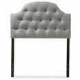 thumbnail image 2 of Baxton Studio Maugier Modern and Contemporary Light Beige Fabric Upholstered Button Tufted Scalloped Headboard, Twin, 2 of 4