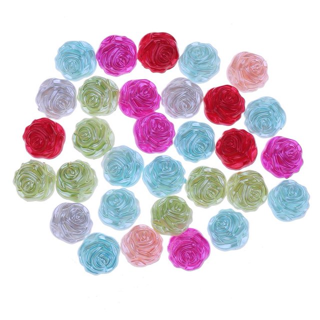 72 piezas 13 mm medio lado colorido perla de imitación accesorios de joyería DIY(3) Likrtyny Para estrenar