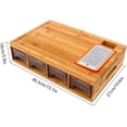 thumbnail image 6 of Miumaeov Bamboo Cutting Board For Kitchen with 4 Storage Containers Drawers Cover +Grater, 6 of 9
