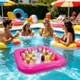 thumbnail image 2 of Dvumao Summer Swimming Pool Buoyancy Ice Bar, Thickened PVC Inflatable Cup Holder, Pool Party Drink Float, 2 of 6