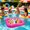 347#Pink, variant on Round Inflatable Floating Pool Drink Cooler Mat,Quick Inflate Easy Clean Large Capacity Reusable Beverage Bar,Floating Party Accessory for Summer Pool Birthday Outdoor Gathering Refreshment Station