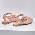 thumbnail image 5 of CPNG Toddler Girls Sandals Open Toe Ankle Strap Dress Shoes with Glitter Rhinestone for Wedding Party Toddler Kids Princess Shoes, 5 of 7