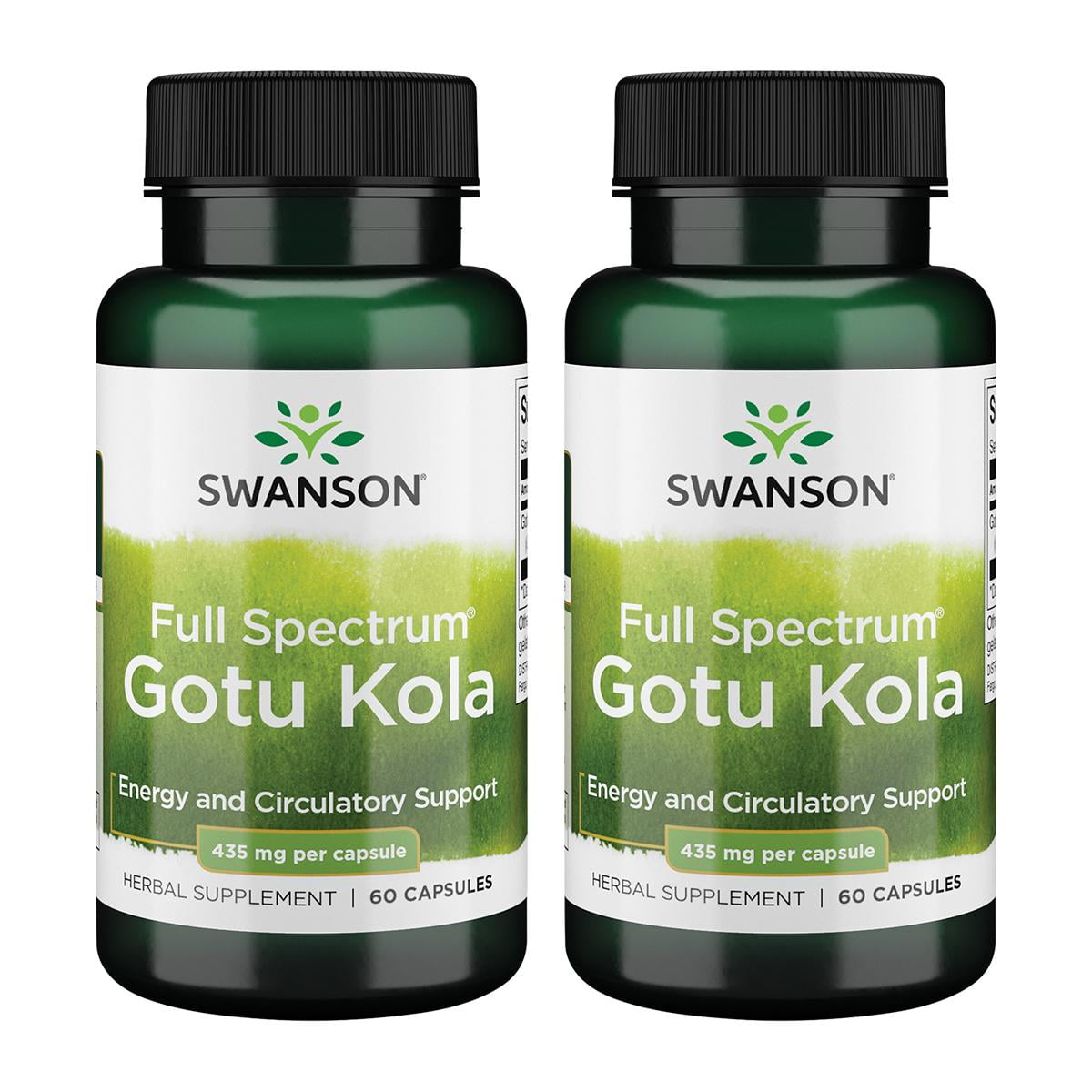 Swanson Full Spectrum Gotu Kola 435 mg 60 Caps 2 Pack