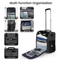 thumbnail image 5 of New York Xpress 16" Underseat Carry-on Luggage Lightweight Softside Rolling Suitcase with 2 Wheels, Grey - TA13, 5 of 10