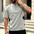 thumbnail image 2 of Avirosel Men's Casual Color Block Short Sleeve Cage Jacket Half Zip Breathable Athletic Training Apparel for Outdoor Activities Gray, 2 of 7
