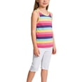 thumbnail image 4 of Frnrwgo 2 Piece Girls Outfit Coloforful Striped Sleeveless Top and Cropped Pants Sets For Summer Size 1-12 Years, 4 of 5