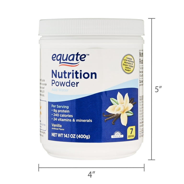 Equate Adult Nutrition Powder, Vanilla, 14.1 oz, 7 Servings - Walmart.com Equate Adult Nutrition Powder, Vanilla, 14.1 oz, 7 Servings - Walmart.com