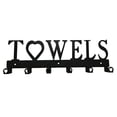thumbnail image 1 of Towel Hanger Wall Hook Gold Metal Yellow 34CM Rustproof for Bathroom Kitchen Entryway, 1 of 3
