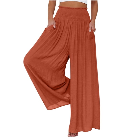 Edvintorg Womens Wide Leg Pants Clearance Casual Loose Yoga Sweatpants Comfy Lounge Pajama Flowy Pants Pockets High Waist Pants