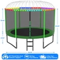 thumbnail image 5 of Cochan Trampoline, 8FT Trampoline for Kids and Adults with Enclosure Net, Heavy Duty Outdoor Trampoline with Lights and Sprinkler, 800LBS Weight Capacity for 2-3 Kids, Easy Assembly, 5 of 7