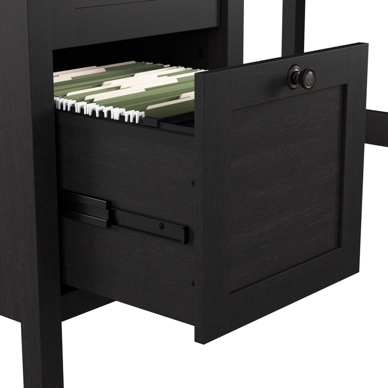 Mayfield 54W Computer Desk with Organizer in Vintage Black and