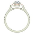 thumbnail image 3 of Double Halo Diamond Engagement Rings Round brilliant Diamond Ring 2-tone 14K White Gold 1.15 carat (F,VS1), 3 of 5