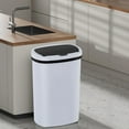 thumbnail image 7 of BestOffice 13 Gallon Plastic Touchless Kitchen Trash Can with Motion Sensor for Indoor Use(White), 7 of 7