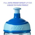 thumbnail image 4 of Nuby Thirsty Kids Tritan Free Flow Pop Up Super Slurp Water Bottle, Shark, 1 Pack, 12 Oz, 4 of 5