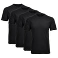 thumbnail image 1 of RAGMAN Camiseta para hombres, paquete de 2 - 1/2 manga, camiseta interior, cuello redondo Negro 4XL (4X-Large), 1 of 3