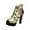 Gold, variant on TUOBARR Womens Heels Sandals, Women's Chunk High Heel Pump Sandals Black