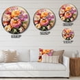 thumbnail image 4 of Designart "Romantic Impression of Colorful Zinnias IV" Floral Oversized Wall Clock, 4 of 5