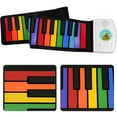 thumbnail image 2 of axGear Keyboard Piano Rainbow Piano Keyboard Roll Up Piano 49 Keys Flexible, 2 of 7