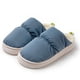 thumbnail image 3 of Zapatillas de algodón de suela gruesa para mujer, zapatillas de invierno de algodón de azúcar para el hogar con sensación de caída, zapatillas de plumón impermeables para interiores, para invierno, 3 of 6