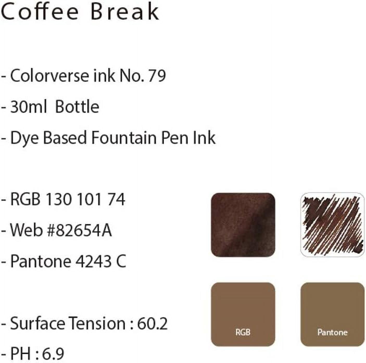 Colorverse Ink - Season 6 - Joy in The Ordinary - No. 79, Coffee Break (30ml) Fountain Pen Ink