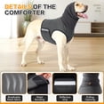 thumbnail image 3 of Dog Anxiety Vest, Pet Calming Jacket with Head Cover & Reflective Strips, Breathable Mesh Coat for Thunderstorms Fireworks Travel & Separation(Gray,XS), 3 of 7
