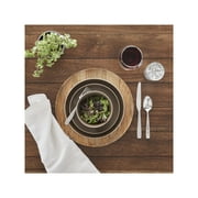 Gibson Home Rockaway 12 Piece Stoneware Dinnerware Set in Grey