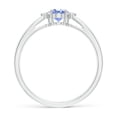 thumbnail image 2 of Angara Natural 0.45 Ct. Tanzanite with Diamond Classic Ring in 14K White Gold for Women (Ring Size: 3), 2 of 9