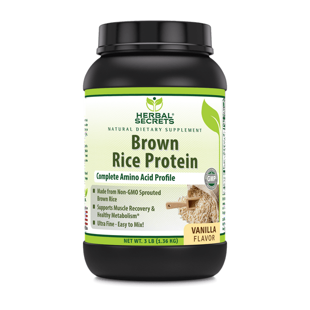 Herbal Secrets Organic Brown Rice Protein Powder 3 lbs (NonGMO