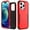 Red+Black, variant on Mantto for iPhone 15 Plus Case, Heavy Duty Shockproof Drop Protective Hybrid 3 Layer Full Body Rugged Military Grade Protection Phone Covers 6.7 Inch 2023 Released, 
Green+Pink