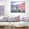 thumbnail image 3 of Designart Lazy River at River Tejo Sacavem - Seashore Throw Pillow - 18x18, 3 of 4