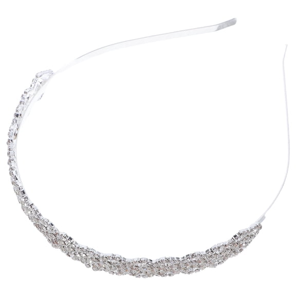 Homoyoyo Rhinestone Bridal Headband Stylish Silver Metal Wedding Jewelry