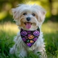 thumbnail image 2 of Dog Bandana 1 Pack,Neon Halloween Pumpkin Pattern Bandanas for Dogs,Cat Bandana,Small/ Large Dog Bandana 2 Size,Dog Bandanas Girl Boy, 2 of 5