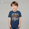 thumbnail image 2 of Boy's Star Wars The Falcon Graphic Tee Navy Blue Heather Small, 2 of 8