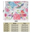 thumbnail image 3 of Wijzvio Floral Bird Throw Blanket Soft Fuzzy Fleece Blanket For Couch Bed Living Room Decoration 60"X50", 3 of 9