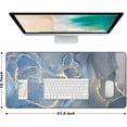 thumbnail image 3 of Extended Large Mouse Pad, XXL Gaming Mousepad 31.5 x 15.7 Inch, Big Computer Keyboard Desk Pad, Waterproof Mouse Mat with Stitched Edges and Non-Slip Base for Office Gaming, Dark Blue Marble, 3 of 6